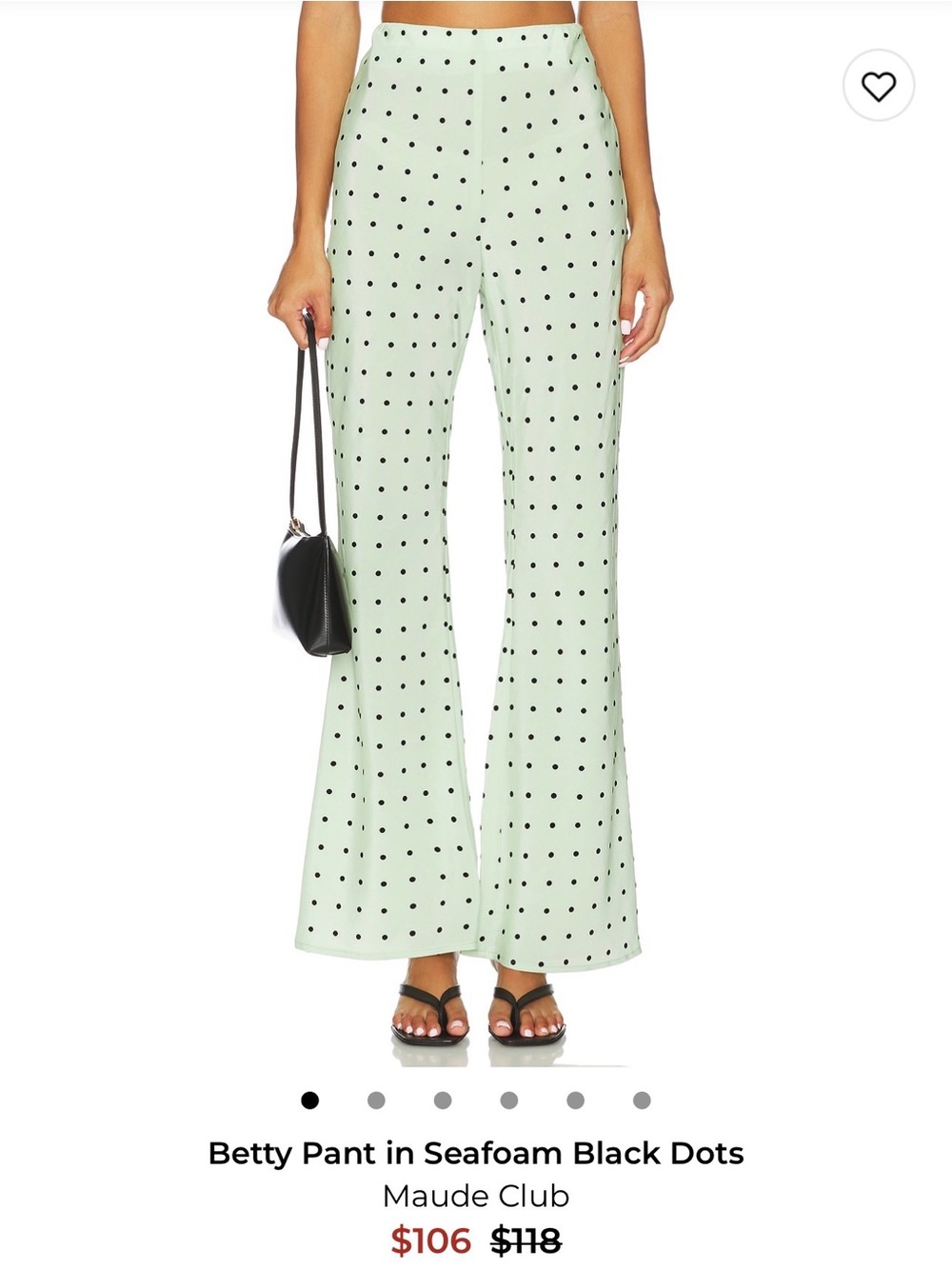 Betty Seafoam Polka Dot Flare Pants